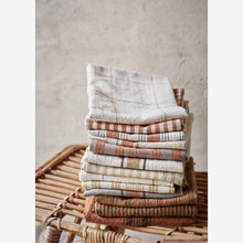 Load image into Gallery viewer, Orange Gingham Cotton Tea Towel
